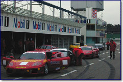Line-up in the pit lane (360 Challenge s/n 119076 in the foreground)