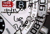 "Viva La Mille Miglia", the traditional autographs on the Chopard billboard