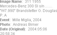 Image Name:  311 1955 Mercedes-Benz 300 Sl s/n �� "W7.990" Brandstetter G. Douglas P. A
Event:  M...