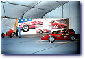 Maserati 250 F  s/n 2525 & background right Maserati 8 CTF s/n 3032 Maserati 4CM s/n 2011