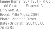 Image Name:  267 1951 Fiat Colli 1100 S s/n �� Bricchetti V. Bricchetti M. I
Event:  Mille Miglia...