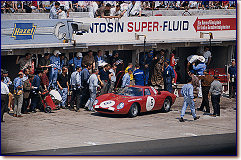 N&uuml;rburgring 1000 km 1966: The 250 LM s/n 8165 was the last of a series of 32 cars. At the N&uuml;rburgring, it was driven by Mairesse/ M&uuml;ller to a 9th place. It was later sold to David Piper