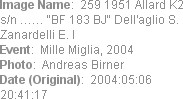 Image Name:  259 1951 Allard K2 s/n �� "BF 183 BJ" Dell'aglio S. Zanardelli E. I
Event:  Mille Mi...