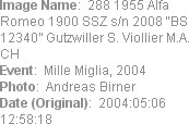 Image Name:  288 1955 Alfa Romeo 1900 SSZ s/n 2008 �BS 12340� Gutzwiller S. Viollier M.A. CH
Even...