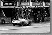 Ferrari 250 Testa Rossa s/n 0728TR, driven to victory, just leaving the pits after the last driver change which puts Phil Hill at the wheel