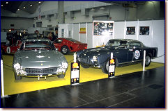 250 GT Coup&eacute; Boano s/n 0569GT light metallic blue with silver top/grey & 250 GT Lusso s/n 5387GT silvergrey metallic/red