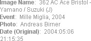 Image Name:  362 AC Ace Bristol - Yamano / Suzuki (J)
Event:  Mille Miglia, 2004
Photo:  Andreas ...
