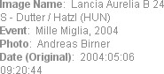 Image Name:  Lancia Aurelia B 24 S - Dutter / Hatzl (HUN)
Event:  Mille Miglia, 2004
Photo:  Andr...