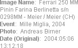Image Name:  Ferrari 250 MM Pinin Farina Berlinetta s/n 0298MM - Meier / Meier (CH) 
Event:  Mill...