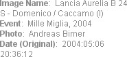 Image Name:  Lancia Aurelia B 24 S - Domenico / Caccamo (I)
Event:  Mille Miglia, 2004
Photo:  An...