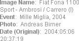Image Name:  Fiat Fona 1100 Sport - Ambrosi / Carrero (I)
Event:  Mille Miglia, 2004
Photo:  Andr...