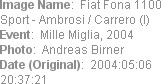 Image Name:  Fiat Fona 1100 Sport - Ambrosi / Carrero (I)
Event:  Mille Miglia, 2004
Photo:  Andr...