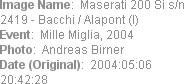Image Name:  Maserati 200 Si s/n 2419 - Bacchi / Alapont (I)
Event:  Mille Miglia, 2004
Photo:  A...