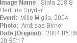 Image Name:  Siata 208 S Bertone Spyder
Event:  Mille Miglia, 2004
Photo:  Andreas Birner
Date (O...