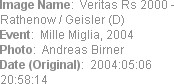 Image Name:  Veritas Rs 2000 - Rathenow / Geisler (D)
Event:  Mille Miglia, 2004
Photo:  Andreas ...