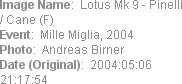 Image Name:  Lotus Mk 9 - Pinelli / Cane (F)
Event:  Mille Miglia, 2004
Photo:  Andreas Birner
Da...