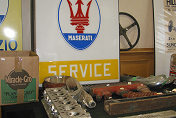 Maserati garage sign & 250 GT Lusso cylinder head