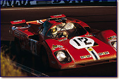 Le Mans 24 h 1971: N.A.R.T.’s 512M s/n 1020, driven by Posey/ Adamovicz finished in 3rd place. It was the best Ferrari finish of the year in the famous French race.