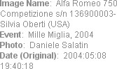 Image Name:  Alfa Romeo 750 Competizione s/n 136900003- Silvia Oberti (USA) 
Event:  Mille Miglia...