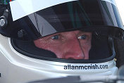 Allan McNish is intensely focused before qualifying