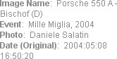 Image Name:  Porsche 550 A - Bischof (D)
Event:  Mille Miglia, 2004
Photo:  Daniele Salatin
Date ...