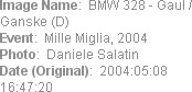 Image Name:  BMW 328 - Gaul / Ganske (D)
Event:  Mille Miglia, 2004
Photo:  Daniele Salatin
Date ...