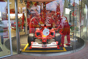 Pit stop display in new Ferrari shop