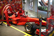 Pit stop display in new Ferrari shop