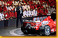 Ferrari's CEO, Luca Cordero di Montezemolo, holding his speech