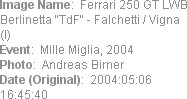 Image Name:  Ferrari 250 GT LWB Berlinetta "TdF" - Falchetti / Vigna (I) 
Event:  Mille Miglia, 2...