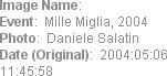 Image Name:   
Event:  Mille Miglia, 2004
Photo:  Daniele Salatin
Date (Original):  2004:05:06 11...