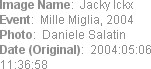Image Name:  Jacky Ickx
Event:  Mille Miglia, 2004
Photo:  Daniele Salatin
Date (Original):  2004...
