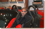 Brazilian soccer star Adriano Leite Ribeiro - seat testing a 550 barchetta