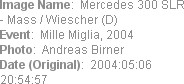 Image Name:  Mercedes 300 SLR - Mass / Wiescher (D)
Event:  Mille Miglia, 2004
Photo:  Andreas Bi...