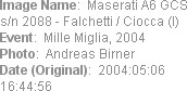 Image Name:  Maserati A6 GCS s/n 2088 - Falchetti / Ciocca (I) 
Event:  Mille Miglia, 2004
Photo:...