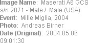 Image Name:  Maserati A6 GCS s/n 2071 - Male /  Male (USA)
Event:  Mille Miglia, 2004
Photo:  And...