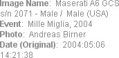 Image Name:  Maserati A6 GCS s/n 2071 - Male /  Male (USA)
Event:  Mille Miglia, 2004
Photo:  And...