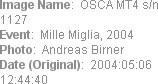 Image Name:  OSCA MT4 s/n 1127
Event:  Mille Miglia, 2004
Photo:  Andreas Birner
Date (Original):...