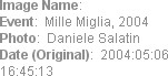 Image Name:  
Event:  Mille Miglia, 2004
Photo:  Daniele Salatin
Date (Original):  2004:05:06 16:...