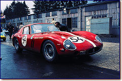 N&uuml;rburgring 1000 km 1963 The Swiss Walter and M&uuml;ller drove the 250GTO s/n 3909GT