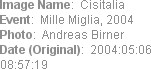 Image Name:  Cisitalia
Event:  Mille Miglia, 2004
Photo:  Andreas Birner
Date (Original):  2004:0...