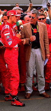 Gallery - 360 modena challenge - Michael Schumacher giving his comments about the 360 Modena Challenge to star-reporter and motorsport insider Rainer Braun