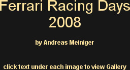 Ferrari Racing Days 
2008

by Andreas Meiniger 

click text under each image to view Gallery