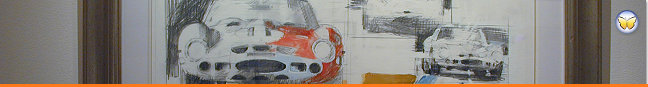 250 GTO preliminary sketches by Dexter Brown