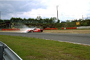 Trouble for Thomas Bscher with the Ferrari 333 SP s/n 003 which the shared with Giovanni Lavaggi and Gaston Mazzacane