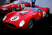 250 TR59 s/n 0768TR in the foreground, 365 GTB/4 Competition s/n 14889 in the background