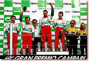 Laurent Redon and Mauro Baldi(JB Giesse Team Ferrari), Vincenzo Sospiri Emmanuel Collard (JB Giesse Team Ferrari), Enzo Calderari and Lillian Bryner (Autosport Racing)