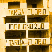 Targa Florio pit tower - signs of a busy schedule - Targa Florio 10 June 2000