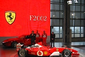 Luca di Montezemolo, Michael Schumacher, Rubens Barrichello and Jean Todt