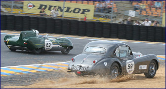 259 JAGUAR XK 140 FHC  GROOM / RUCHETON CHISHOLM;269 LOTUS XI  DURSTEWITZ / DURSTEWITZ;Racing;Le Mans Classic